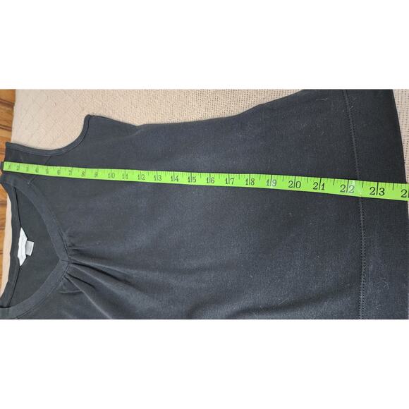 Christopher & Banks Black V-neck Tank top with front gathering Women's Size Smal - Picture 3 of 8